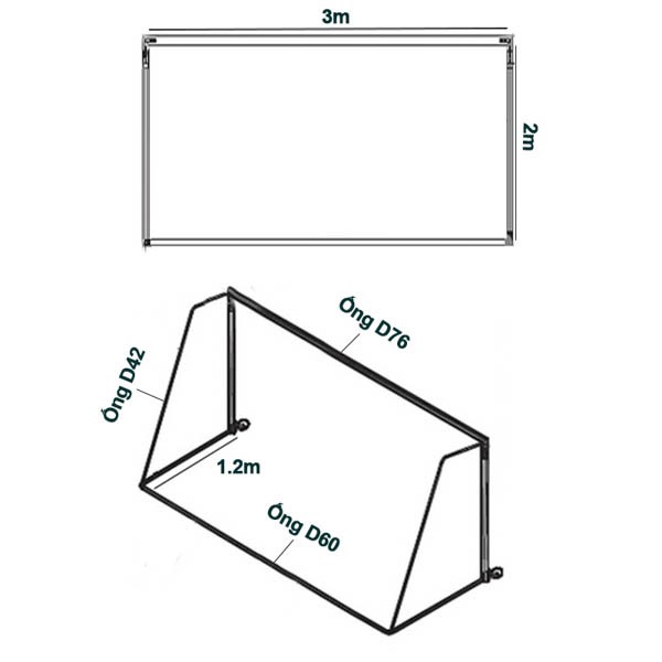 Kích thước cầu môn sân 5