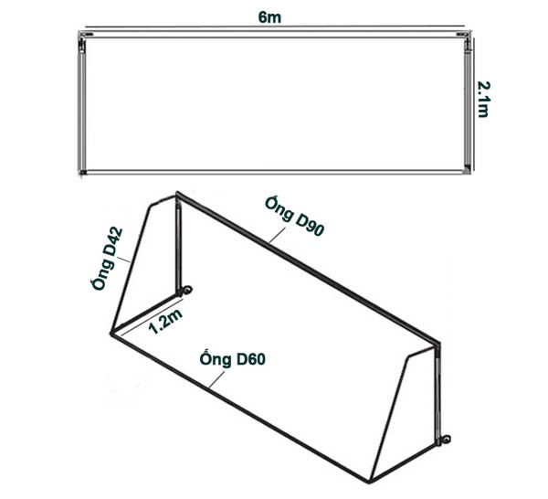 Khu cầu môn trong kích thước sân bóng đá 7 người