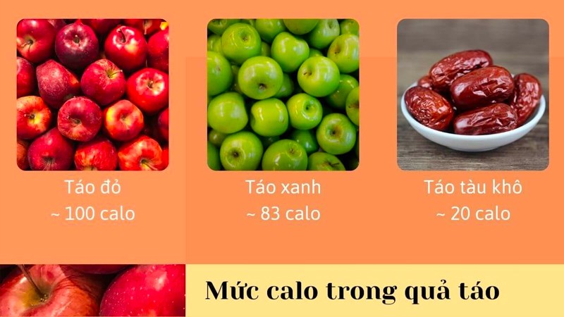 Một quả táo chứa bao nhiêu calo?